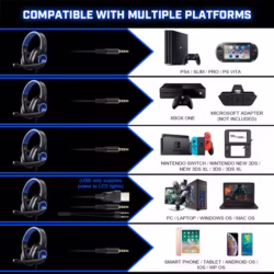 ⁦إيكسا EKSA T8 سماعة ألعاب سلكية – أزرق⁩ - الصورة ⁦4⁩