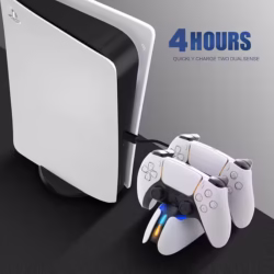 Dobe Dual Charging Station for PS5 Controllers - White - Image 4