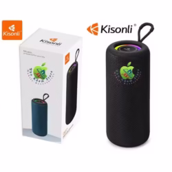 Kisonli Q27 Stereo Portable Speaker with Deep Bass RGB - Black - Image 3