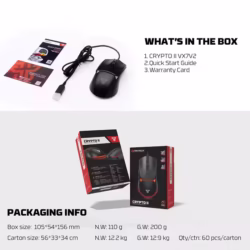 ⁦فانتيك كريبتو II VX7V2 ماوس جيمنج سلكي – أسود⁩ - الصورة ⁦5⁩