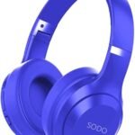 سماعة راس بلوتوث V5 لاسلكية SD-1121 من سودو | مع ميكروفون يدعم بطاقة SD 3.5 عزل الضوضاء | سماعة فوق الاذن قابلة للطي بالوان وشكل انيق (ازرق)